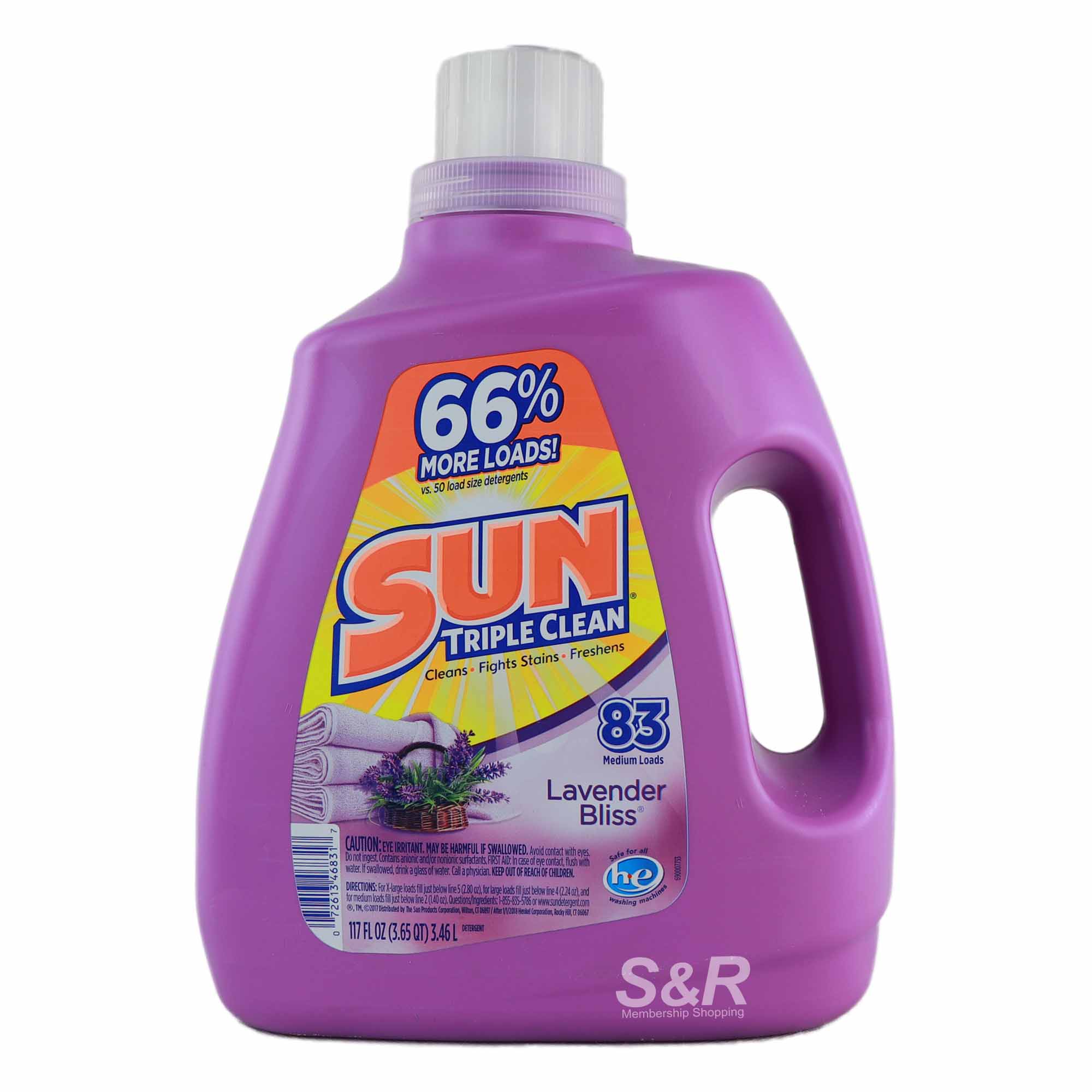 Sun Triple Clean Lavender Bliss Laundry Detergent 3.46L